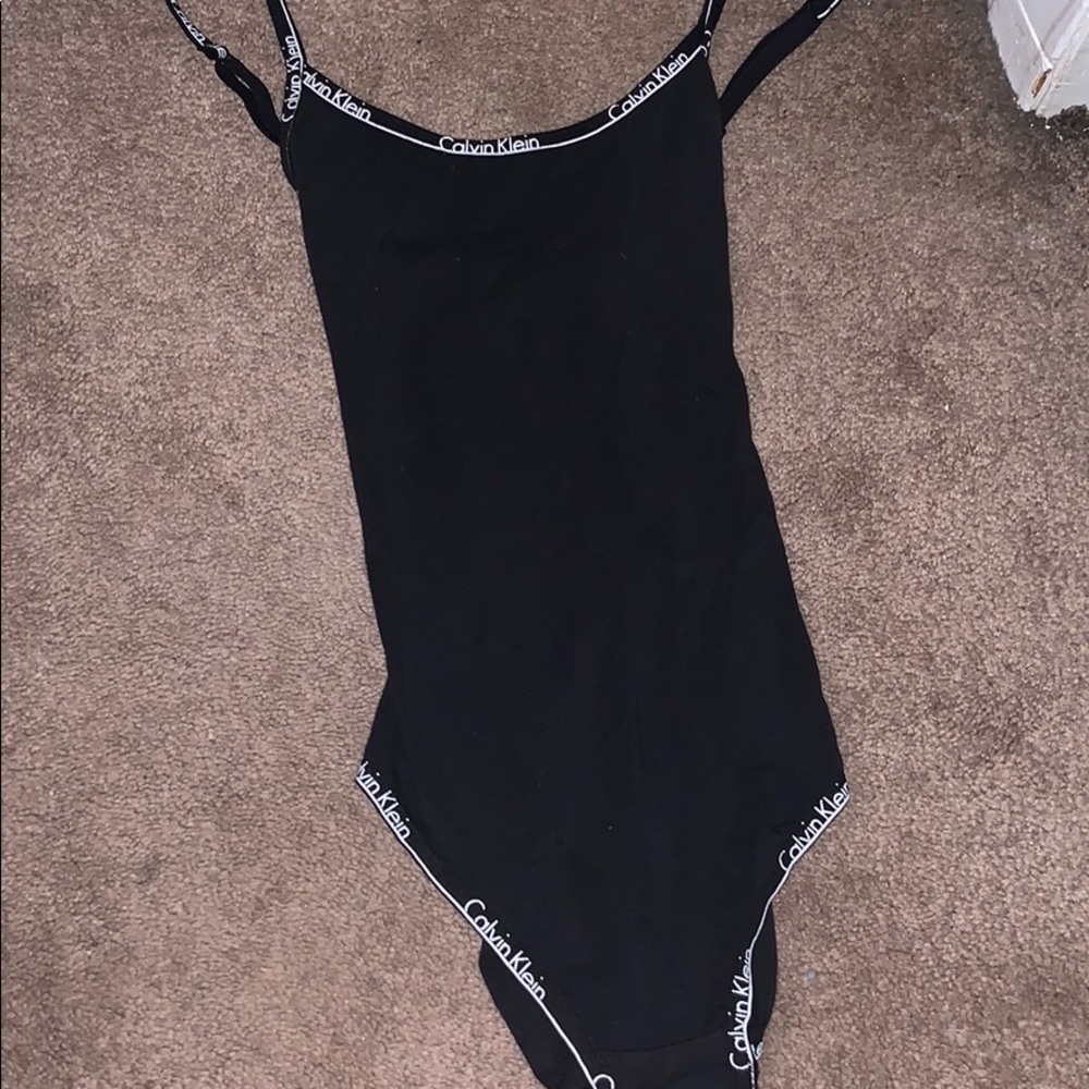 Black Calvin Klein body suit